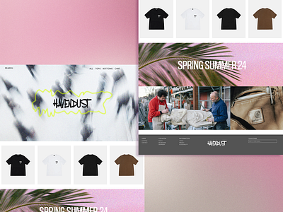Havendust. - Apparel Web Design apparel branding grain graphic design logo motion graphics online store web ui web web design