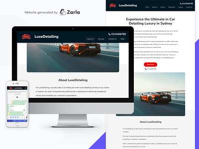 LuxeDetailing - Create a Car Detailing Website with Zarla ai website builder auto detailing website car detailing website car service website web builder web design website builder zarla