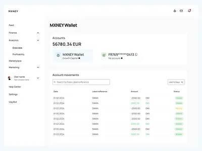 Mxney - wallet app branding design development finance fintech service page ui ux web