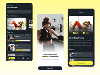 Sport app app branding design development mobile service page sport training ui ux