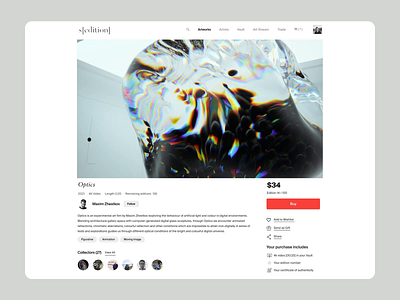 Sedition - Artwork Page Redesign product design ui design ux design