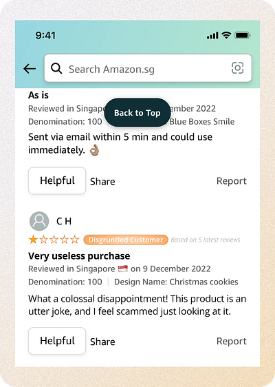 Disgruntled Amazon Reviewer amazon app design product design product designer ui uxdesign whatifux
