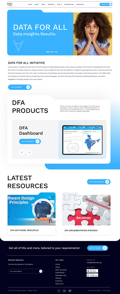 DFA Home Page animation branding graphic design logo ui