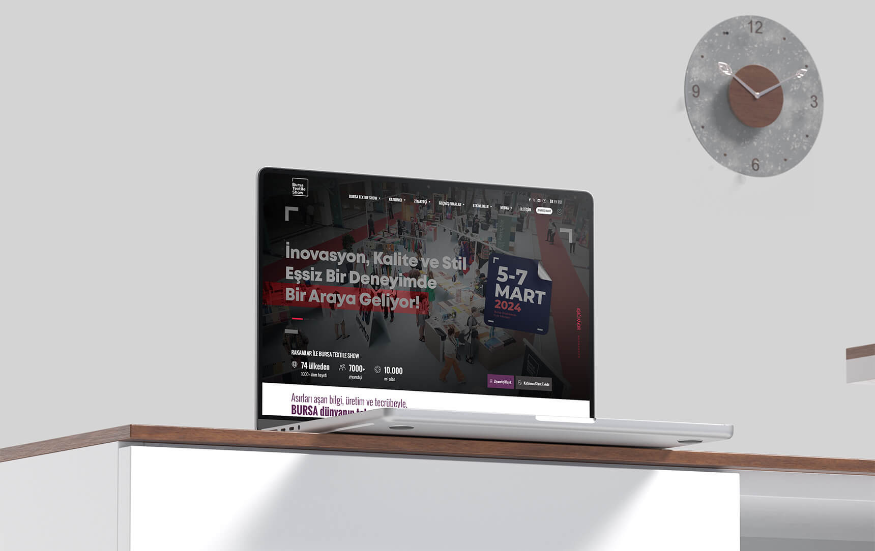 Bursa Textile Show brand identity graphic designer marketing socialmedia ui ux visual identity website