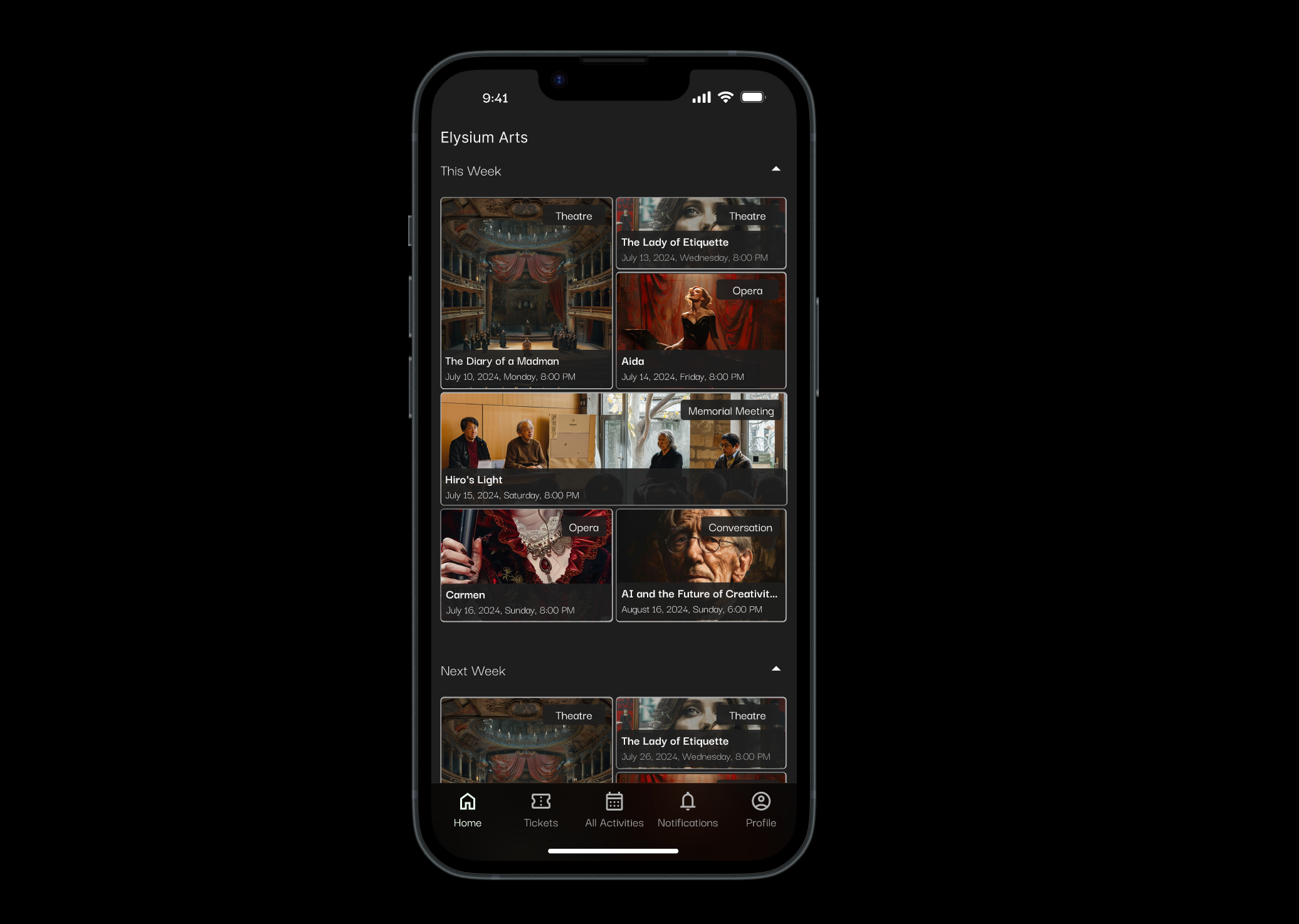 How I Designed Event List Page for Elysium Art app art culture dailyui design designthinking mobile portfolio ui ui 070 uix101 ux