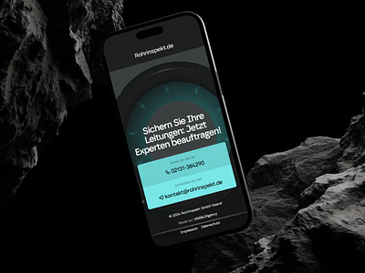 Rohrinspekt GmbH - Landing page clean cta cta section darkmode design grid home page layout minimal mobile mobile version responsive ui uidesign webflow website