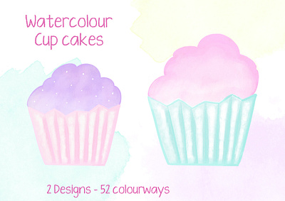 Watercolour Cup cakes cupcake watercolour cake watercolour cup cakes watercolour treats