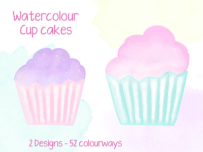 Watercolour Cup cakes cupcake watercolour cake watercolour cup cakes watercolour treats