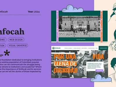 Emfocah (Popular economy) branding colorful design illustration logo people social vector web