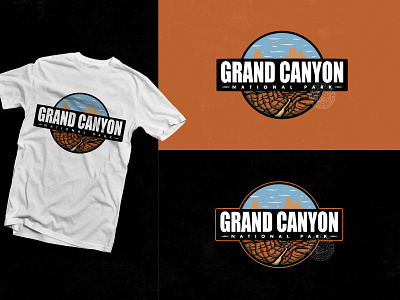 Grand Canyon Badge Design apparel badge design badge illustration brandmerch clothing grand canyon illustration logo badge merchandise national park patch design