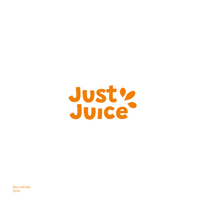 Just Juice Logo brand brand design branding business logo daily logo challenge juice just juice logo logo design logo designer logotype orange