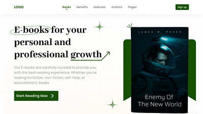 E-Book Landing Page ui