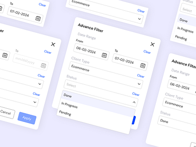 Advance Filter Component advance filter filter filter component table ui ui component ux design web design