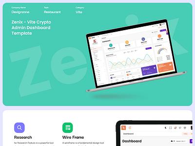 Zenix - Vite Crypto Admin Dashboard Template 3d animation branding creative design graphic design illustration logo motion graphics product design template ui ui design uiux user experience user interface ux design web web design website