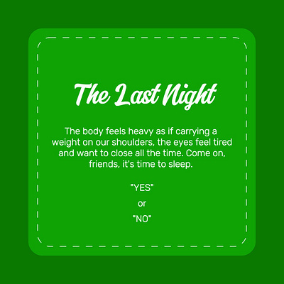 The Last Night graphic design