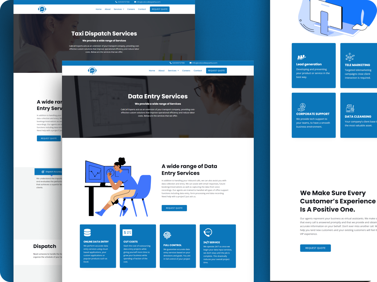Call Centre Desktop Website Design 3d branding cabs call centre design graphic design logo ui web design website