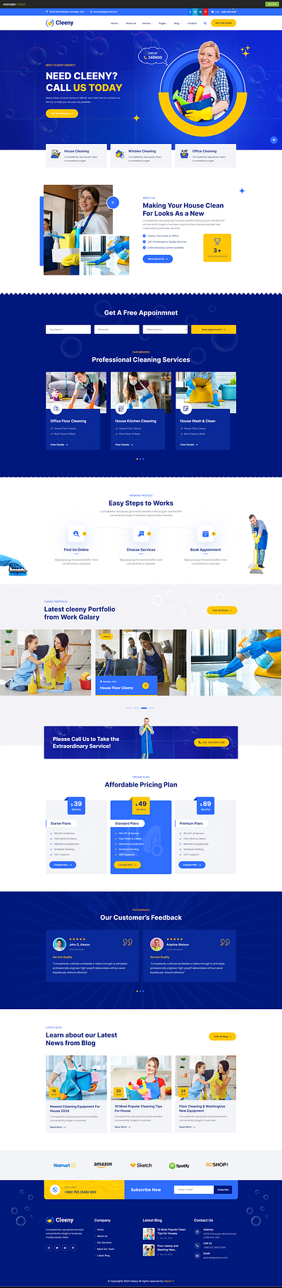 Cleeny - Cleaning Services & Repair Company HTML5 Template repair service