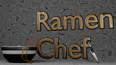 Ramen 3d branding graphic design