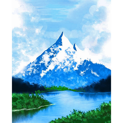 Photoshop art draw "Frozen"