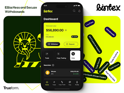 Bintex | Withdraw app assets bitcoin branding coin crypto cryptotrade design ethereum landing security trade trading ui ux wallet web web3 webdesign