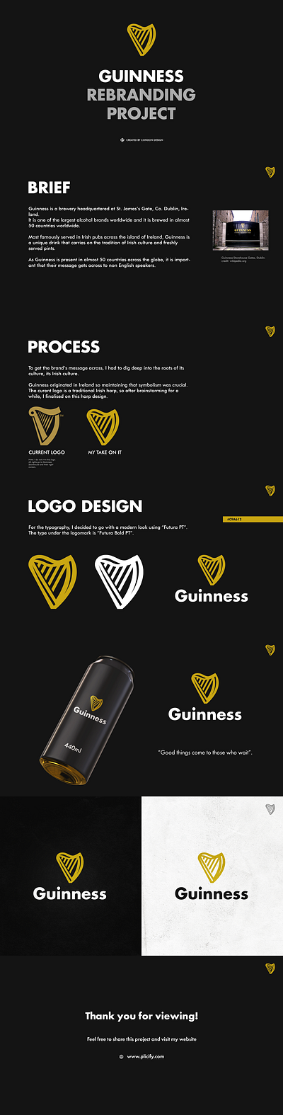 Guinness Rebrand Project brand identity branding guinness logo design logo designer logotype rebrand