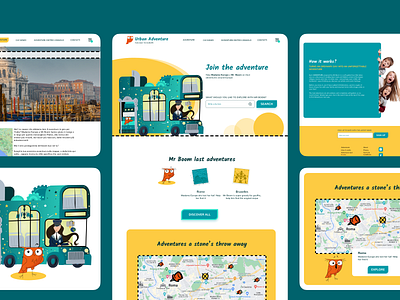 Urban Adventures | treasure hunt for kids adventure childrens activities digital products downloadable content educational fun game design illustration interactive kids mascot design treasure hunts ui user experience user interface ux web design