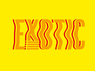 Exotic branding graphic design logo typography vector