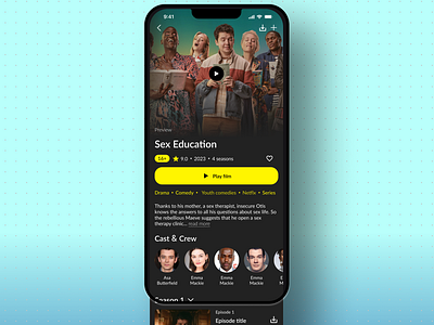 My concept for a movie viewing app page ui
