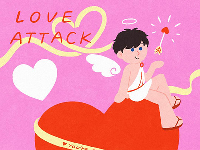 love attack illustration branding design graphic design illustration 일러스트