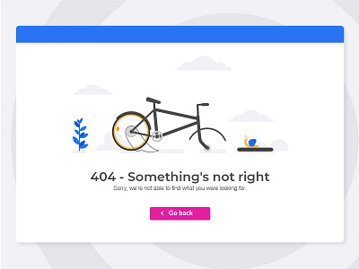 Something's not right 404 page bike crash