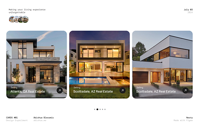 Design Exploration For a Real Estate Website. branding landingpage realestate ui webdesign website