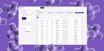 X BANK | Fintech dashboard accounting banking business dashboard fintech saas ui ux web web application