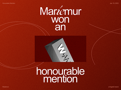 Awwwards, honorable mention | Lazarev. 3d award awards awwwards design e commerce graphic design honorable mention materials winner
