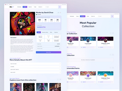 NFT Marketplace Details Page blockchain countdown crypto marketplace meme coin memes nft nft design nft details nft landing page nft marketplace nft website ui ui design uiux web design website website design
