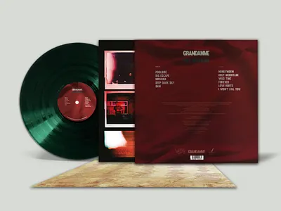 Grandamme - Holy Mountain -Green Vinyl back. branding graphic design illustration layout logo product design