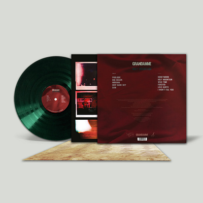 Grandamme - Holy Mountain -Green Vinyl back. branding graphic design illustration layout logo product design