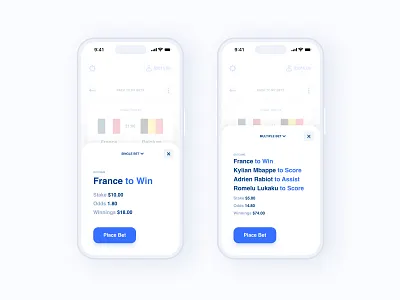 Sports Betting App - Bet Slip v2 betting design football interface ios iosapp layout minimal mobile sports sportsbetting ui ux