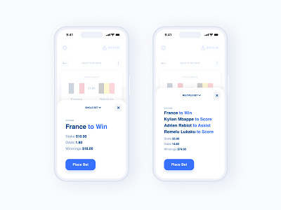 Sports Betting App - Bet Slip v2 betting design football interface ios iosapp layout minimal mobile sports sportsbetting ui ux