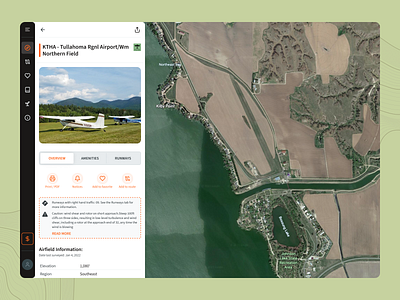 Airfield Details | The Airfield Guide airfield airfield guide amenities camping flight app design fly map mobile app monitoring overview pilot product design raf route route detailes services side menu site user interface uxui