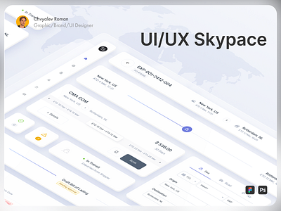 UI/UX Skypace brandbook branding design graphic design logo smm ui ux