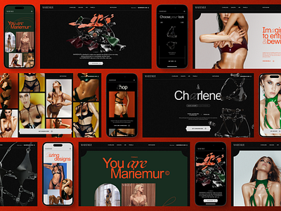 Website & Mobile adaptation for a lingerie brand | Lazarev. 3d models adaptation design e commerce home page landing page lingerie brand mobile adaptation mobile design shop ui ux web web design website