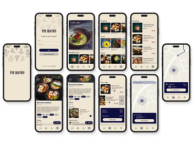 The Bistro App UI Design app app design design food delivery food delivery app mobile restaurant app ui ui design visual design