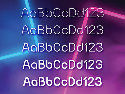 Neon Rounded font 6 techno