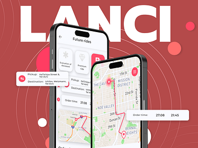 Lanci - Emergency Rides Management App design ios development mobile application mobile development services ui