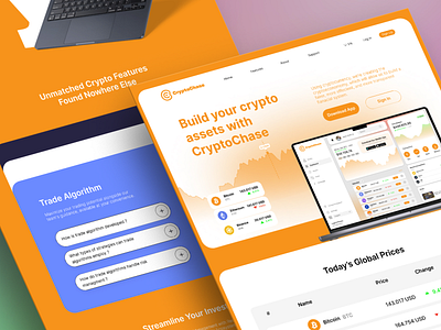 CryptoChase - Web Design animation app branding design graphic design illustration logo typography ui ux vector