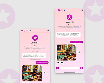 Daily UI #013 - Solaris AI Chatbot ai ai chatbot ai messaging app app design artificial intelligence chatbot branding daily ui daily ui challenge design direct messaging app dm figma first shot solaris ai ui ui design