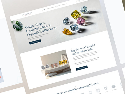 PriExports Landing Page Design diamond diamond website landing page landing page design luxury natural diamond ui website