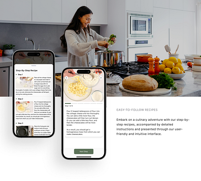 Cooking Mobile App · Recipe App · UI Design app app design cooking app ios mobile app mobile app design product design recipe app ui ui design uiux uiux design ux ux design