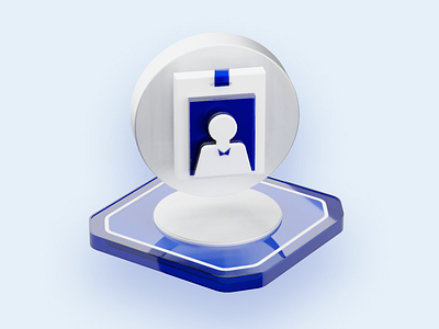 3D Icon #004 ID-Card | Digital Marketing 3d ui