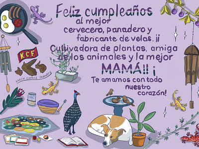 Happy Birthday artist birthday card digital illustration happy birthday illustration illustrator personalised stationery design